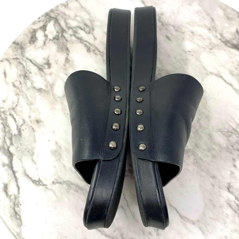 Jenni Kayne Studded Slides Leather 37.5 Minimalist Casual Sporty Classic Edgy - Picture 7 of 16
